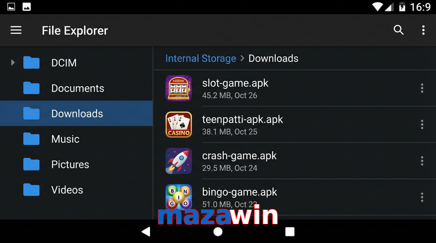 Main screen of Mazawin gameapk page for PK players